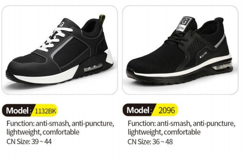 Safety shoes , Anti-smashing , Anti-stab, wear resistant and Anti-skid, waterproof and oil-proof AQ1132-BK-AQ2096