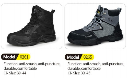 Safety shoes , Anti-smashing , Anti-stab, wear resistant and Anti-skid, waterproof and oil-proof AQ0261-AQ0265