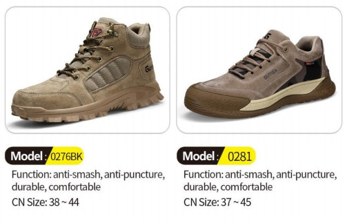 Safety shoes , Anti-smashing , Anti-stab, wear resistant and Anti-skid, waterproof and oil-proof AQ0276BK-AQ0281