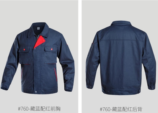 *760 work clothes blue and red style