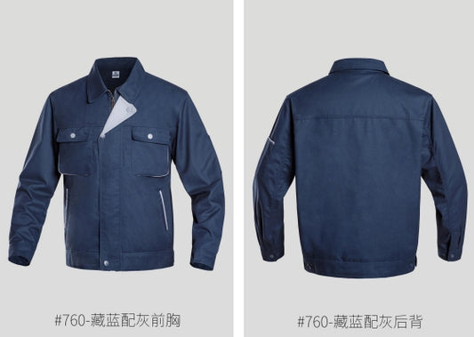 *760 work clothes blue with gray style