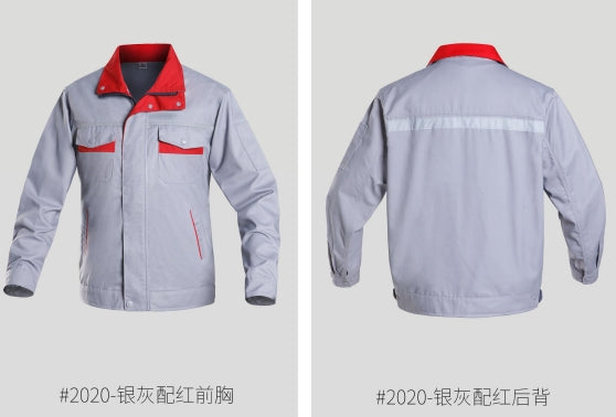 *2020 silver gray with red construction clothing