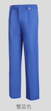 *518 Dark blue/blue/bright red construction pants