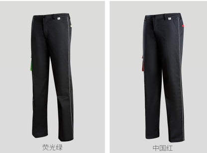 *888 Light green/big red construction pants