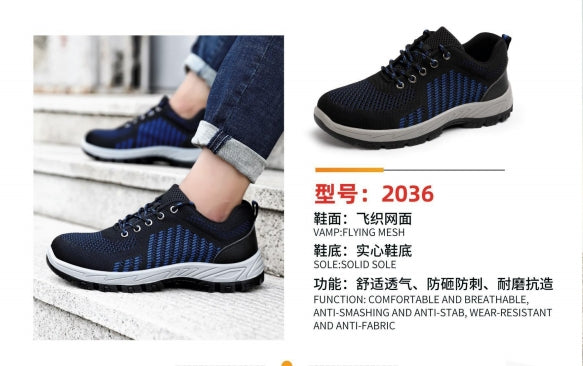 Safety shoes , Anti-smashing , Anti-stab, wear resistant and Anti-skid, waterproof and oil-proof  AQ2036