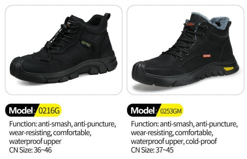 Safety shoes , Anti-smashing , Anti-stab, wear resistant and Anti-skid, waterproof and oil-proof AQ0216G-AQ0253GM