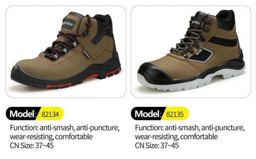 Safety shoes , Anti-smashing , Anti-stab, wear resistant and Anti-skid, waterproof and oil-proof AQ82134-AQ82135