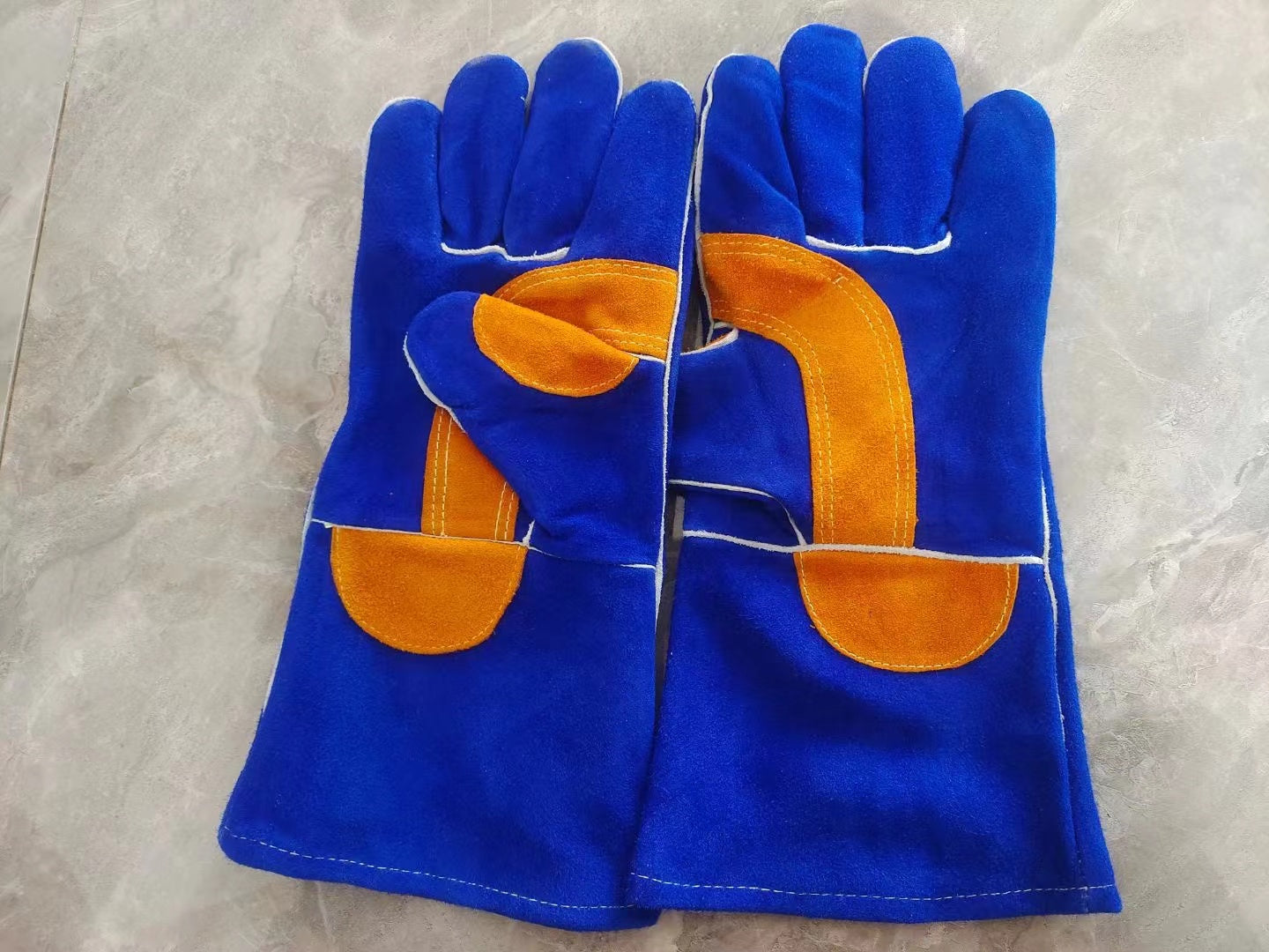 -AQ44 yellow-AQ44 blue leather gloves